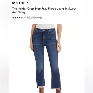 Mother The Insider Crop Step Fray, Sz 28